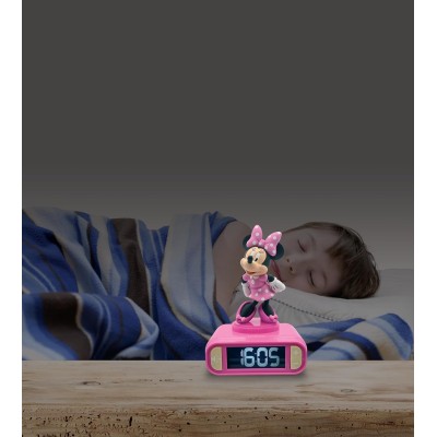 Lexibook RL800MN Disney Minnie Sveglia notturna con Suoni melodie e Schermo LCD retroilluminato