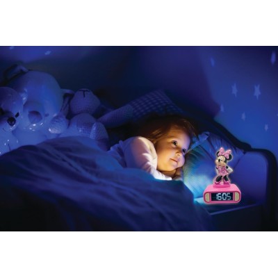 Lexibook RL800MN Disney Minnie Sveglia notturna con Suoni melodie e Schermo LCD retroilluminato