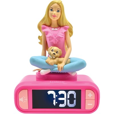 Lexibook RL800BB Barbie Sveglia notturna con Suoni e melodie Schermo LCD retroilluminato