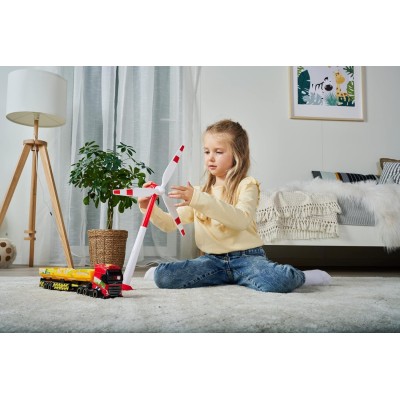 Dickie Toys 203747011 City Heavy Load Mack Truck 41cm con Luci Suoni e Turbina Eolica con Motore