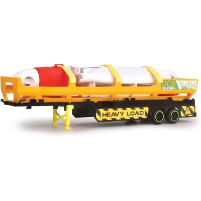 Dickie Toys 203747011 City Heavy Load Mack Truck 41cm con Luci Suoni e Turbina Eolica con Motore