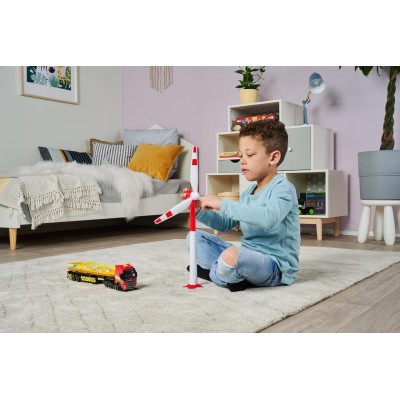 Dickie Toys 203747011 City Heavy Load Mack Truck 41cm con Luci Suoni e Turbina Eolica con Motore