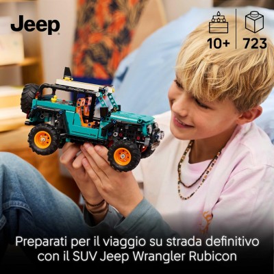 LEGO Technic 42227 SUV Jeep Wrangler Rubicon Macchina Fuoristrada con Motore V6 Sterzo e Sospensioni