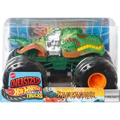 Mattel JCC88 Hot Wheels Monster Trucks Dino vs Sharks Team Mega Wrex Scala 1:24