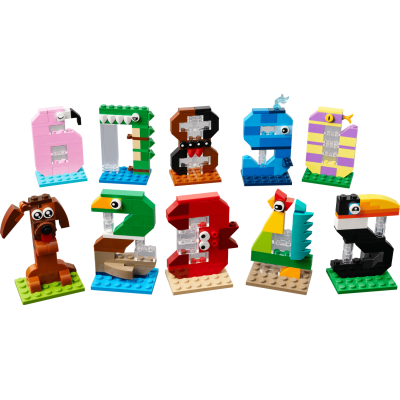 Lego 40807 Numeri di Compleanno Decorazione per Torta con Animali tra cui Cane Ragno e Balena