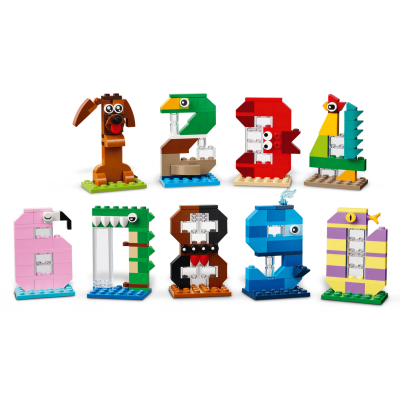 Lego 40807 Numeri di Compleanno Decorazione per Torta con Animali tra cui Cane Ragno e Balena