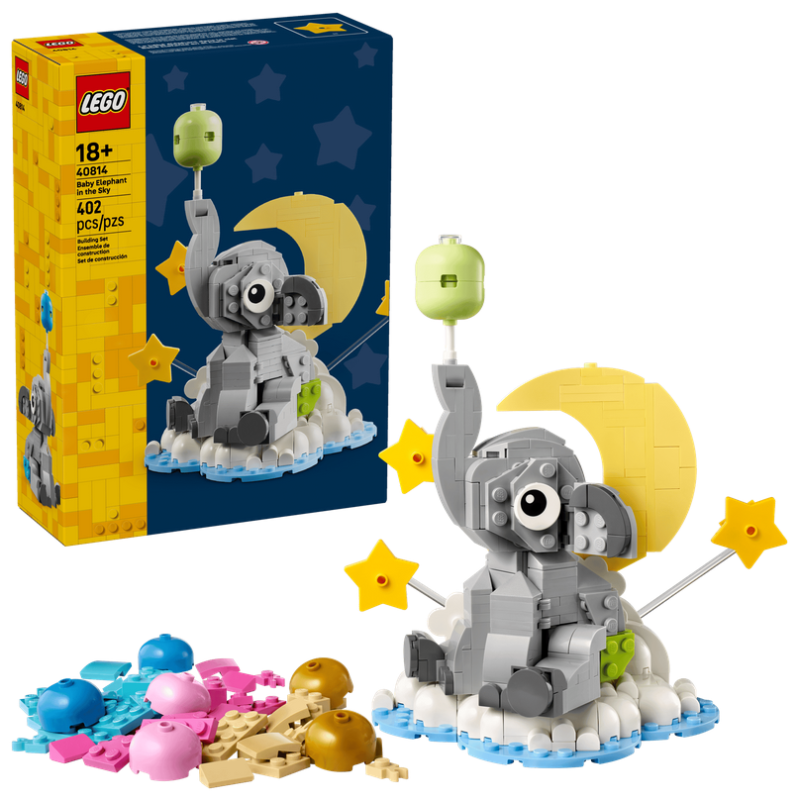 Lego 40814 Elefantino tra le Stelle con Figura di Animale e Accessori