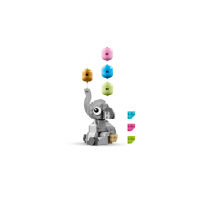 Lego 40814 Elefantino tra le Stelle con Figura di Animale e Accessori