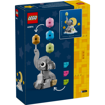 Lego 40814 Elefantino tra le Stelle con Figura di Animale e Accessori