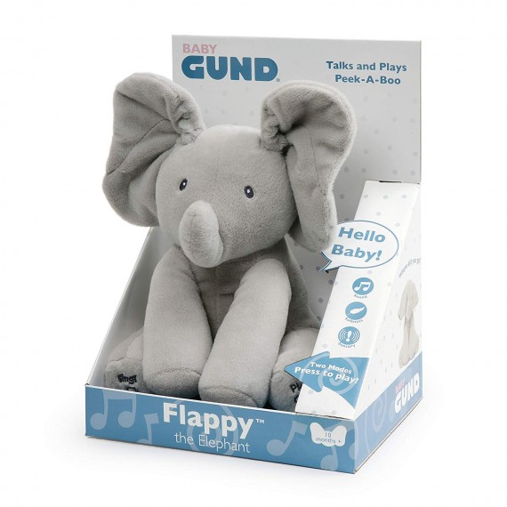 GUND-Flappy elefantino Peluche Interattivo parlante, 30.5 cm da 10 mesi+ 6054485 GUND-Flappy elefantino Peluche Interattivo parlante, 30.5 cm da 10 mesi+ 6054485