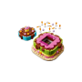 Lego 40815 Torta della Festa di Compleanno con 10 Candeline Glassa e Fiori Colorati