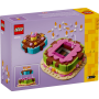 Lego 40815 Torta della Festa di Compleanno con 10 Candeline Glassa e Fiori Colorati
