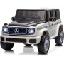 Macchina Elettrica per Bambini 12V Mercedes EQG 63 con 4 Motori, Ruote in Gomma, Telecomando, Sedile in Pelle, Porte Apribili