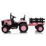 Trattore Elettrico per Bambini 12V con Rimorchio - Maxi Trattore Cavalcabile con ruote in gomma