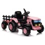 Trattore Elettrico per Bambini 12V con Rimorchio - Maxi Trattore Cavalcabile con ruote in gomma