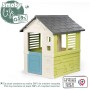 Smoby 7600810737 Jolie Maison Casetta da giardino dal Design Moderno con Cancello Finestre con Persiane in Materiale Riciclato