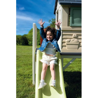 Smoby 7600810802 Casetta palafitta con scivolo da giardino dimensioni: 98x110x127cm
