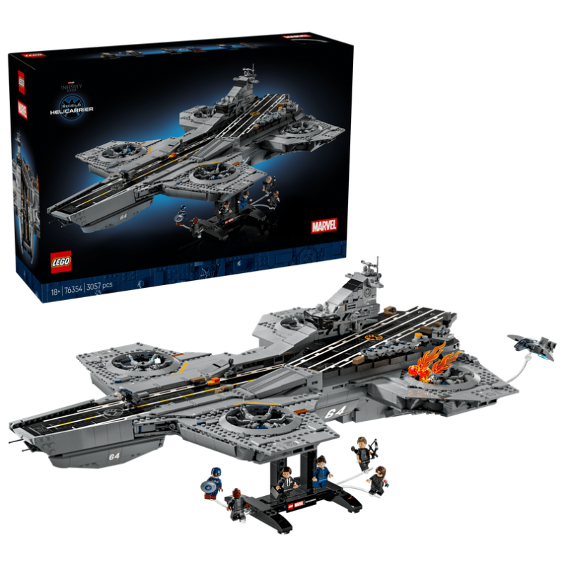 Lego Marvel 76354 Elivelivolo S.H.I.E.L.D. con 6 Minifigure tra cui Captain America e Nick Fury