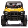 UTV CAT Caterpillar Camion da Cantiere Elettrico per Bambini 2 Posti 24V con Ruote in Gomma 4 Motori