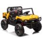 UTV CAT Caterpillar Camion da Cantiere Elettrico per Bambini 2 Posti 24V con Ruote in Gomma 4 Motori