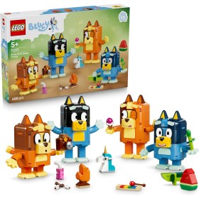 LEGO Bluey 11217 Famiglia Bluey in Mattoncini con 4 Personaggi con Diverse Espressioni e Accessori