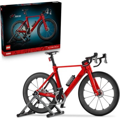 Lego Icons 11380 Bici da Corsa con Pneumatici in Gomma Deragliatore e Supporto