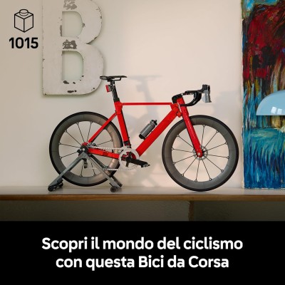 Lego Icons 11380 Bici da Corsa con Pneumatici in Gomma Deragliatore e Supporto