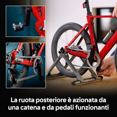 Lego Icons 11380 Bici da Corsa con Pneumatici in Gomma Deragliatore e Supporto