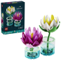 Lego Botanicals 11511 Ninfee Set di Piante Artificiali con Fiori Finti in 2 Vasi Trasparenti