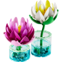 Lego Botanicals 11511 Ninfee Set di Piante Artificiali con Fiori Finti in 2 Vasi Trasparenti