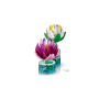 Lego Botanicals 11511 Ninfee Set di Piante Artificiali con Fiori Finti in 2 Vasi Trasparenti