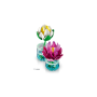 Lego Botanicals 11511 Ninfee Set di Piante Artificiali con Fiori Finti in 2 Vasi Trasparenti