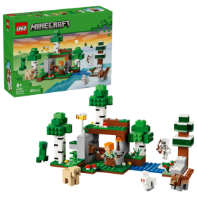Lego Minecraft 21593 Avventura della prima notte con 7 minifigure tra cui Alex Scheletro Creeper e un lupo