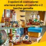 Lego Creator 31387 Iconica Nave da Pirata Trasformabile in Castello o in 2 Barche Gemelle