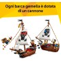 Lego Creator 31387 Iconica Nave da Pirata Trasformabile in Castello o in 2 Barche Gemelle