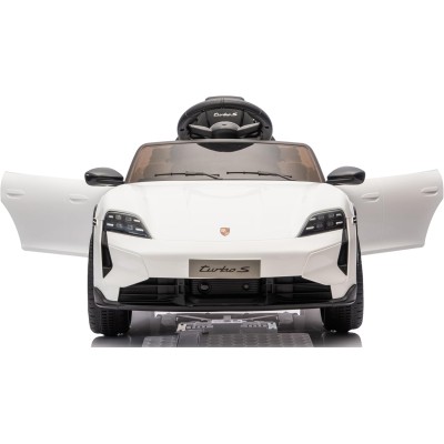 Macchina Elettrica per Bambini Porsche Taycan Turbo S 12V monoposto con Telecomando Cintura a 3 Punti