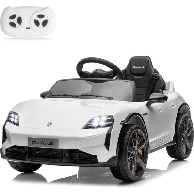 Macchina Elettrica per Bambini Porsche Taycan Turbo S 12V monoposto con Telecomando Cintura a 3 Punti