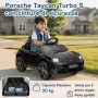Macchina Elettrica per Bambini Porsche Taycan Turbo S 12V monoposto con Telecomando Cintura a 3 Punti