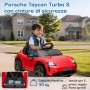 Macchina Elettrica per Bambini Porsche Taycan Turbo S 12V monoposto con Telecomando Cintura a 3 Punti