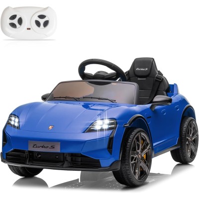 Macchina Elettrica per Bambini Porsche Taycan Turbo S 12V monoposto con Telecomando Cintura a 3 Punti