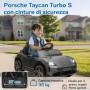 Macchina Elettrica per Bambini Porsche Taycan Turbo S 12V monoposto con Telecomando Cintura a 3 Punti