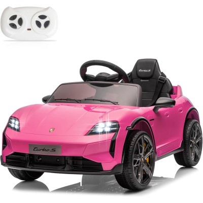 Macchina Elettrica per Bambini Porsche Taycan Turbo S 12V monoposto con Telecomando Cintura a 3 Punti