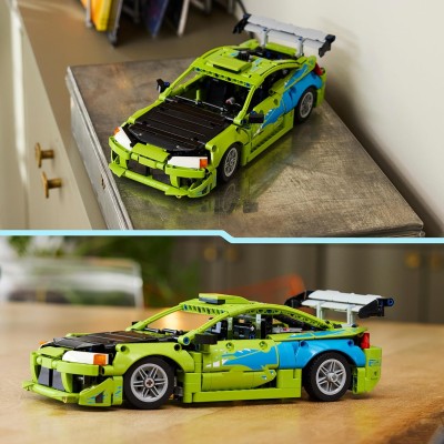 LEGO Technic 42229 Auto Mitsubishi Eclipse Fast and Furious da Collezione con Sterzo e 2 Bombole di NOS