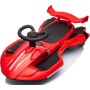 Auto Elettrica per Bambini 12V Macchina Vorticar Piroettante 2 in 1 con Sterzo 360° Effetto Fumo Musica Luci LED