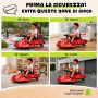 Auto Elettrica per Bambini 12V Macchina Vorticar Piroettante 2 in 1 con Sterzo 360° Effetto Fumo Musica Luci LED