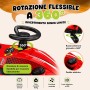 Auto Elettrica per Bambini 12V Macchina Vorticar Piroettante 2 in 1 con Sterzo 360° Effetto Fumo Musica Luci LED