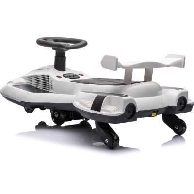 Auto Elettrica per Bambini 12V Macchina Vorticar Piroettante 2 in 1 con Sterzo 360° Effetto Fumo Musica Luci LED