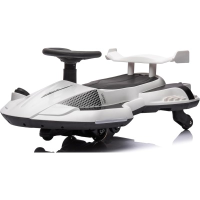 Auto Elettrica per Bambini 12V Macchina Vorticar Piroettante 2 in 1 con Sterzo 360° Effetto Fumo Musica Luci LED