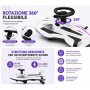 Auto Elettrica per Bambini 12V Macchina Vorticar Piroettante 2 in 1 con Sterzo 360° Effetto Fumo Musica Luci LED