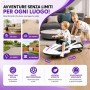 Auto Elettrica per Bambini 12V Macchina Vorticar Piroettante 2 in 1 con Sterzo 360° Effetto Fumo Musica Luci LED